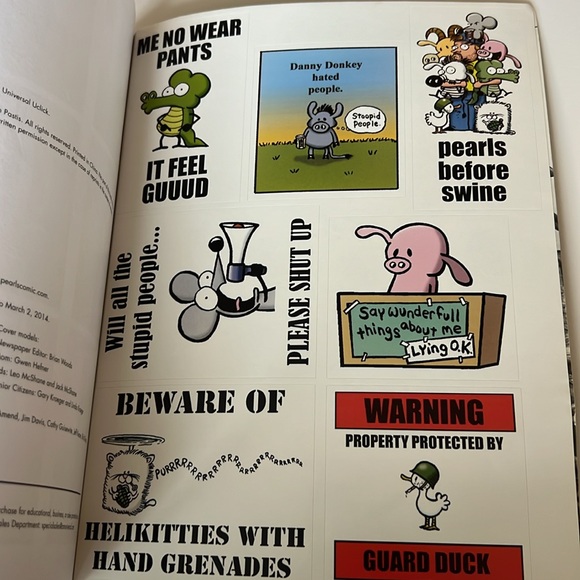 Pearls Gets Sacrificed A Pearls Before Swine Treasury Stephan Pastis w/Stickers - Picture 6 of 8
